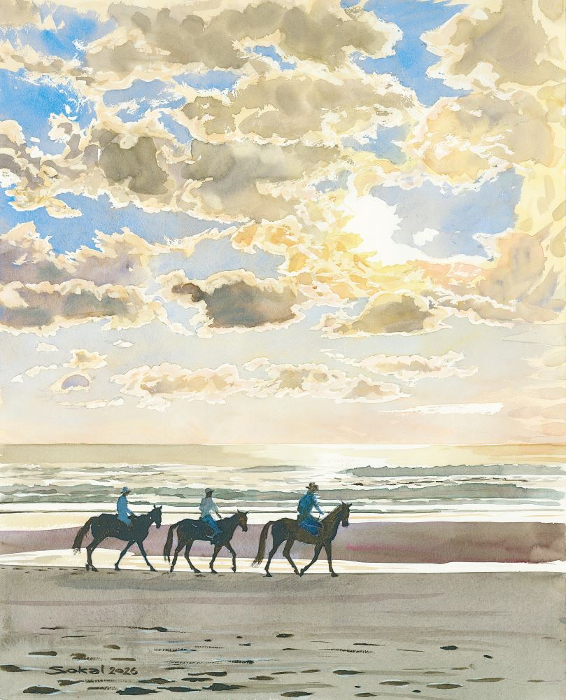 Moish Sokal watercolour painting